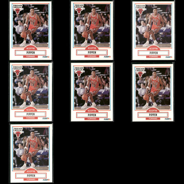 Scottie Pippen Chicago Bulls Basketball 7-Card Lot NBA Hoops EX