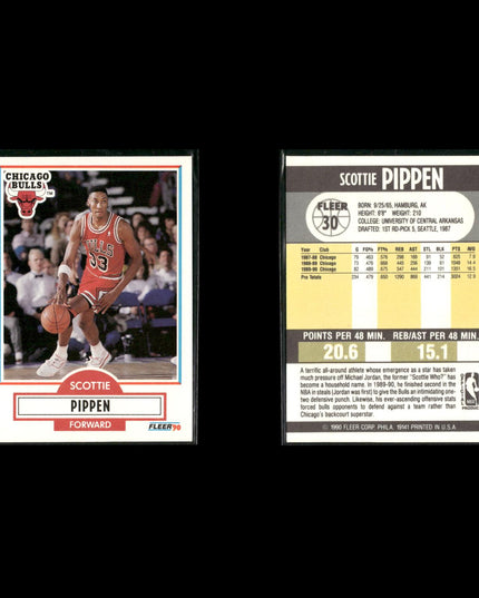 Scottie Pippen Chicago Bulls Basketball 7-Card Lot NBA Hoops EX