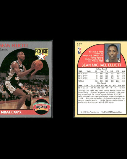 Sean Elliott San Antonio Spurs Basketball 24-Card Lot NBA Hoops EX