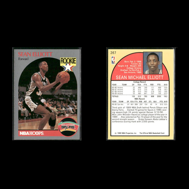 Sean Elliott San Antonio Spurs Basketball 24-Card Lot NBA Hoops EX