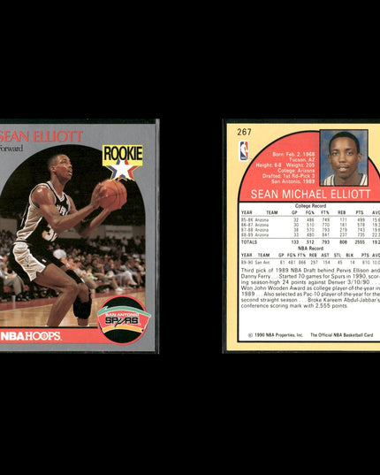 Sean Elliott San Antonio Spurs Basketball 24-Card Lot NBA Hoops EX