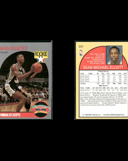 Sean Elliott San Antonio Spurs Basketball 24-Card Lot NBA Hoops EX