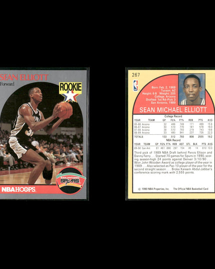 Sean Elliott San Antonio Spurs Basketball 24-Card Lot NBA Hoops EX