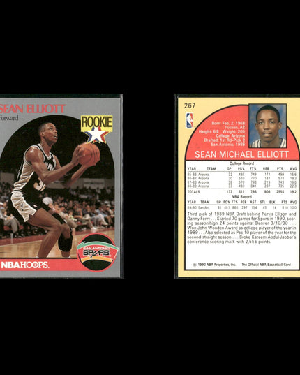 Sean Elliott San Antonio Spurs Basketball 24-Card Lot NBA Hoops EX