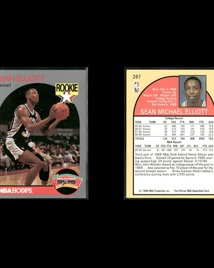 Sean Elliott San Antonio Spurs Basketball 24-Card Lot NBA Hoops EX