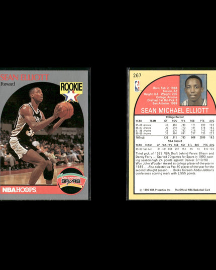 Sean Elliott San Antonio Spurs Basketball 24-Card Lot NBA Hoops EX