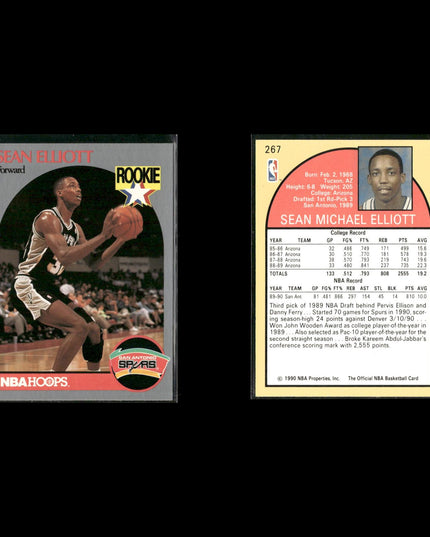 Sean Elliott San Antonio Spurs Basketball 24-Card Lot NBA Hoops EX