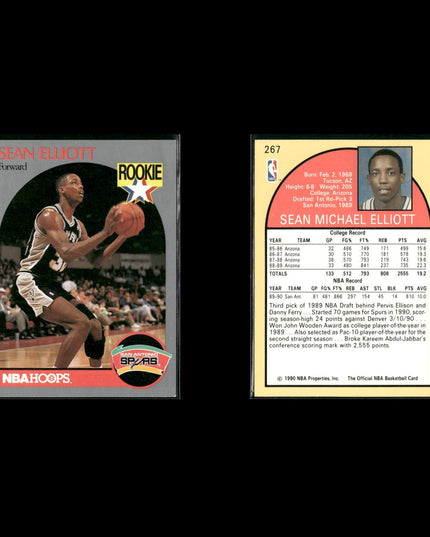 Sean Elliott San Antonio Spurs Basketball 24-Card Lot NBA Hoops EX