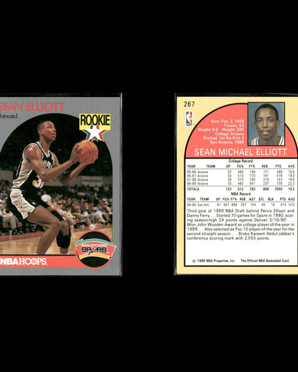 Sean Elliott San Antonio Spurs Basketball 24-Card Lot NBA Hoops EX