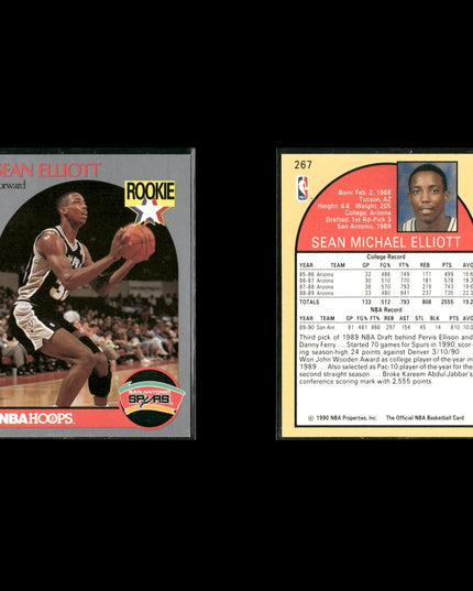 Sean Elliott San Antonio Spurs Basketball 24-Card Lot NBA Hoops EX
