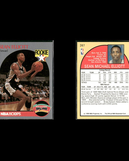 Sean Elliott San Antonio Spurs Basketball 24-Card Lot NBA Hoops EX
