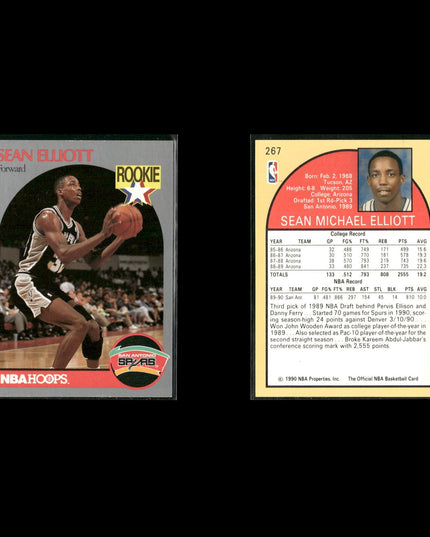 Sean Elliott San Antonio Spurs Basketball 24-Card Lot NBA Hoops EX