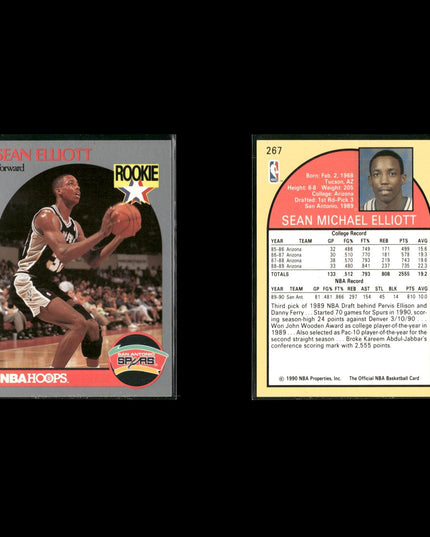 Sean Elliott San Antonio Spurs Basketball 24-Card Lot NBA Hoops EX