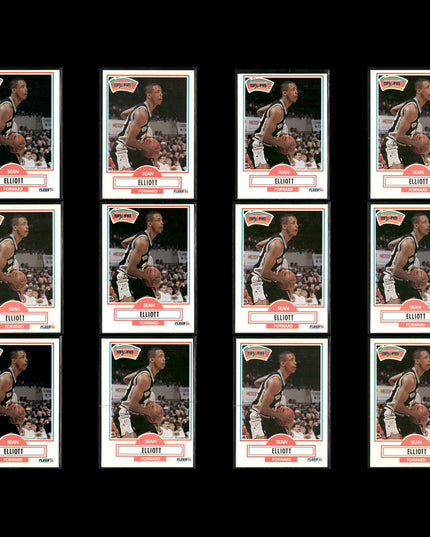 Sean Elliott San Antonio Spurs Basketball 12-Card Lot NBA Hoops EX