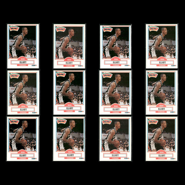 Sean Elliott San Antonio Spurs Basketball 12-Card Lot NBA Hoops EX