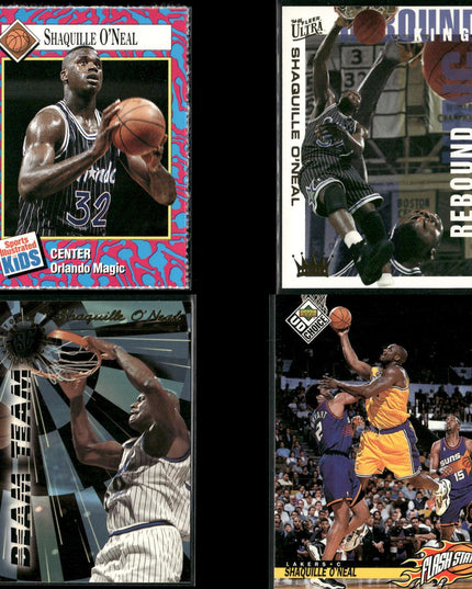 Shaquille O'Neal Los Angeles Lakers Basketball 4-Card Lot Upper Deck EX