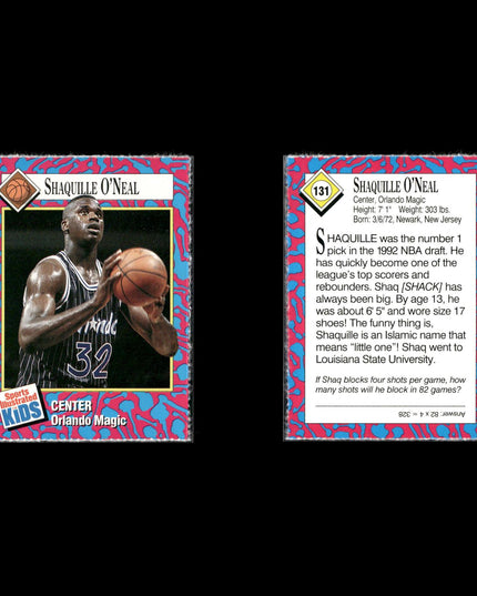 Shaquille O'Neal Los Angeles Lakers Basketball 4-Card Lot Upper Deck EX