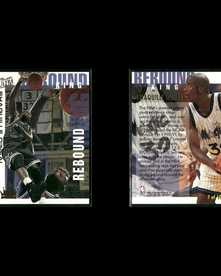 Shaquille O'Neal Los Angeles Lakers Basketball 4-Card Lot Upper Deck EX