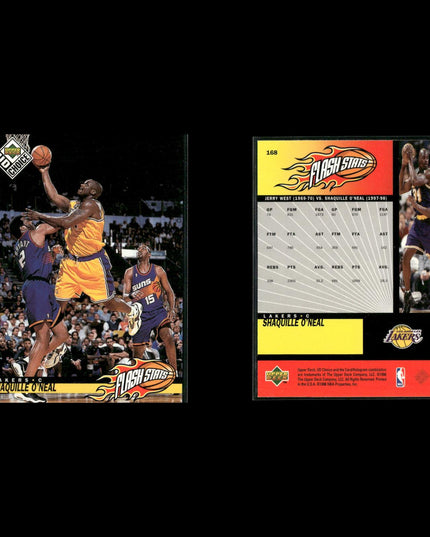 Shaquille O'Neal Los Angeles Lakers Basketball 4-Card Lot Upper Deck EX