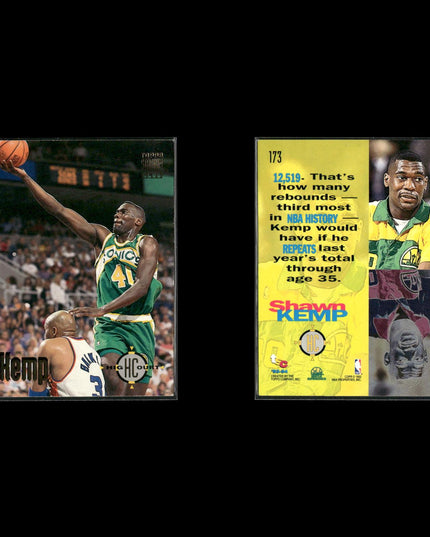 Shawn Kemp Seattle SuperSonics Basketball 5-Card Lot NBA Hoops EX