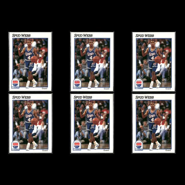 Spud Webb Atlanta Hawks Basketball 6-Card Lot NBA Hoops EX