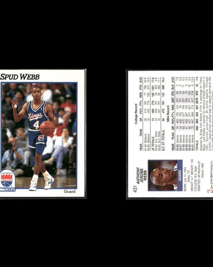 Spud Webb Atlanta Hawks Basketball 6-Card Lot NBA Hoops EX