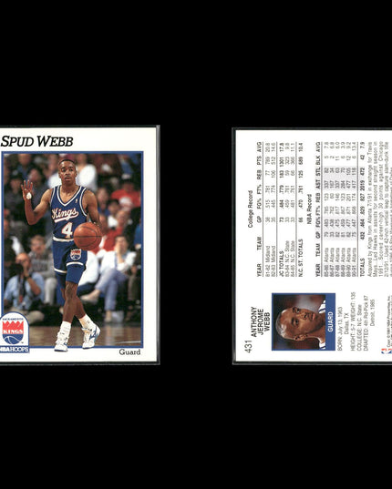 Spud Webb Atlanta Hawks Basketball 6-Card Lot NBA Hoops EX
