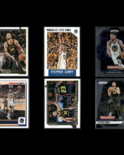 Stephen Curry Golden State Warriors Basketball 6-Card Lot Panini EX