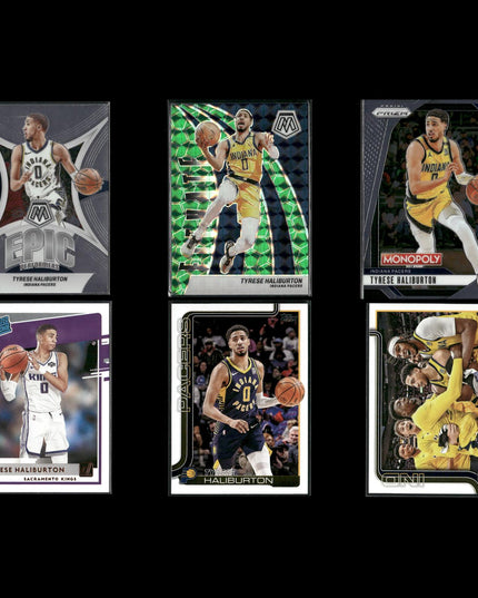 Tyrese Haliburton Indiana Pacers Basketball 6-Card Lot Panini EX