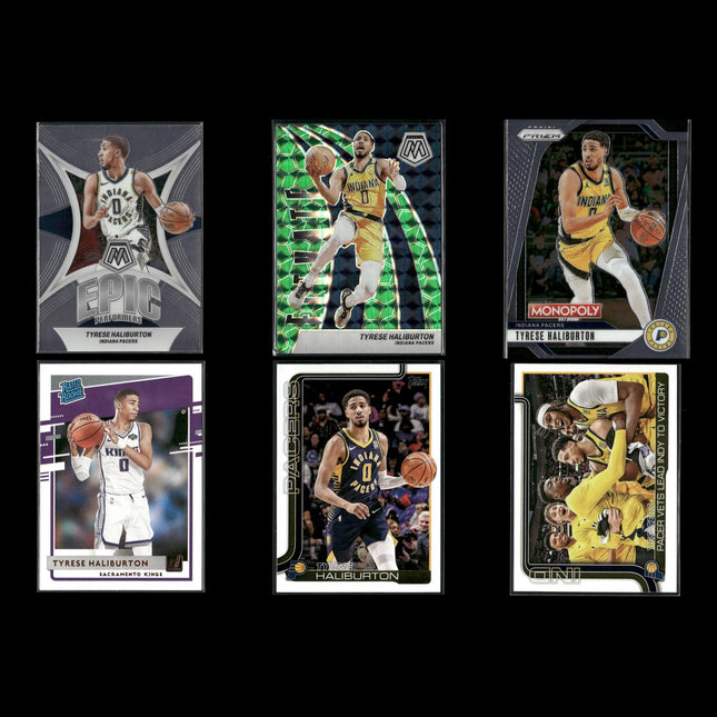 Tyrese Haliburton Indiana Pacers Basketball 6-Card Lot Panini EX