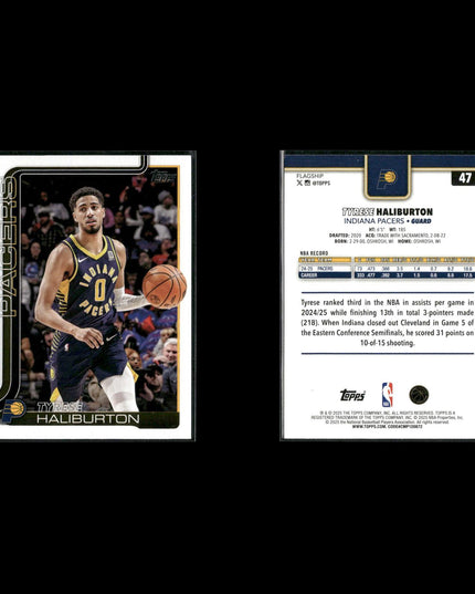 Tyrese Haliburton Indiana Pacers Basketball 6-Card Lot Panini EX