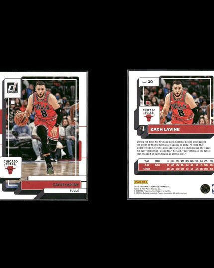 Zach Lavine Chicago Bulls Basketball 8-Card Lot Panini EX