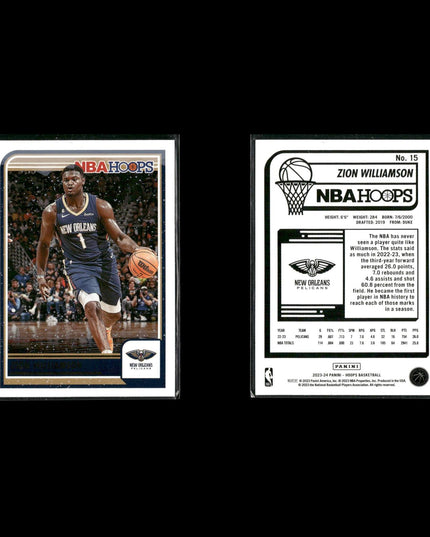 Zion Williamson New Orleans Pelicans Basketball 4-Card Lot Panini EX