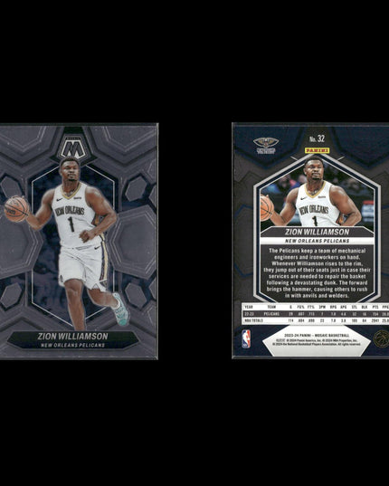 Zion Williamson New Orleans Pelicans Basketball 4-Card Lot Panini EX