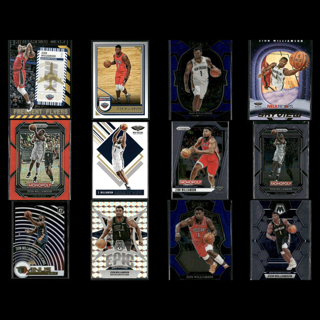 Zion Williamson New Orleans Pelicans Basketball 12-Card Lot Panini EX