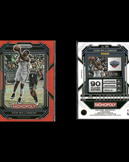 Zion Williamson New Orleans Pelicans Basketball 12-Card Lot Panini EX