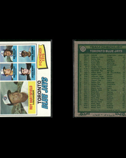 Toronto Blue Jays 1977 Topps Baseball 17-Card Lot Topps VG