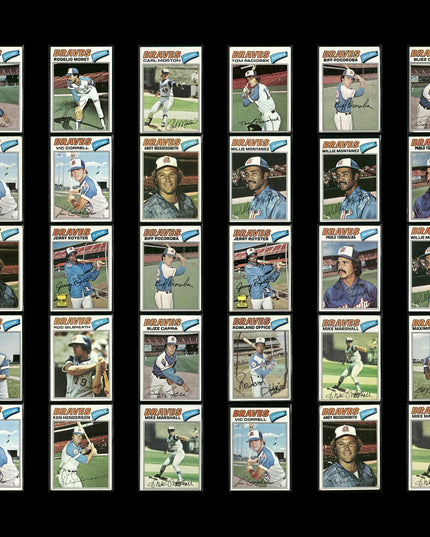 Atlanta Braves 1977 Topps Baseball 30-Card Lot Topps VG