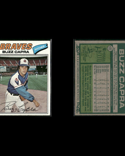 Atlanta Braves 1977 Topps Baseball 30-Card Lot Topps VG