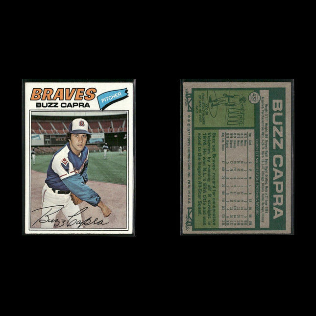 Atlanta Braves 1977 Topps Baseball 30-Card Lot Topps VG