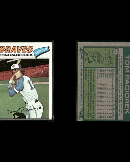 Atlanta Braves 1977 Topps Baseball 30-Card Lot Topps VG