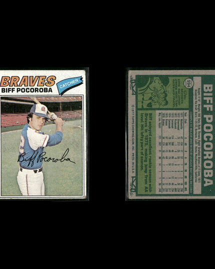 Atlanta Braves 1977 Topps Baseball 30-Card Lot Topps VG