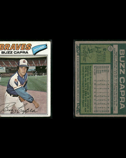 Atlanta Braves 1977 Topps Baseball 30-Card Lot Topps VG
