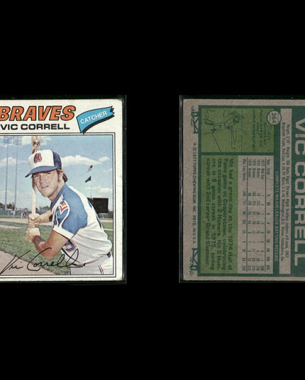 Atlanta Braves 1977 Topps Baseball 30-Card Lot Topps VG
