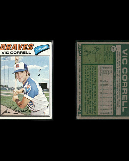 Atlanta Braves 1977 Topps Baseball 30-Card Lot Topps VG