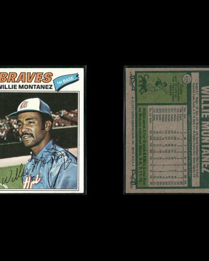 Atlanta Braves 1977 Topps Baseball 30-Card Lot Topps VG