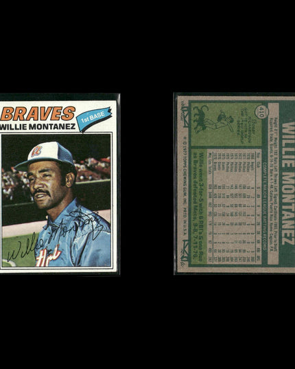Atlanta Braves 1977 Topps Baseball 30-Card Lot Topps VG
