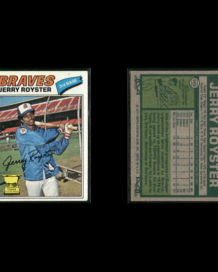 Atlanta Braves 1977 Topps Baseball 30-Card Lot Topps VG