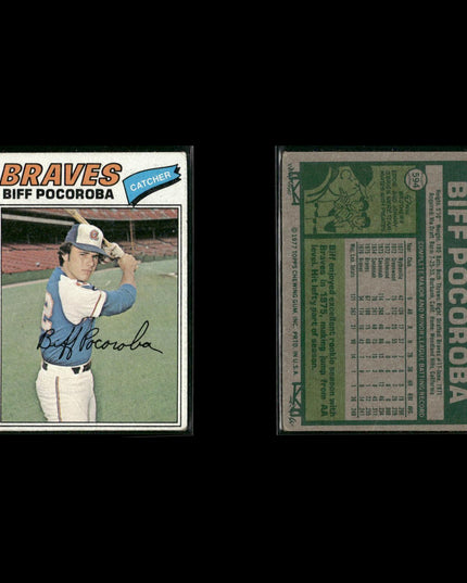 Atlanta Braves 1977 Topps Baseball 30-Card Lot Topps VG