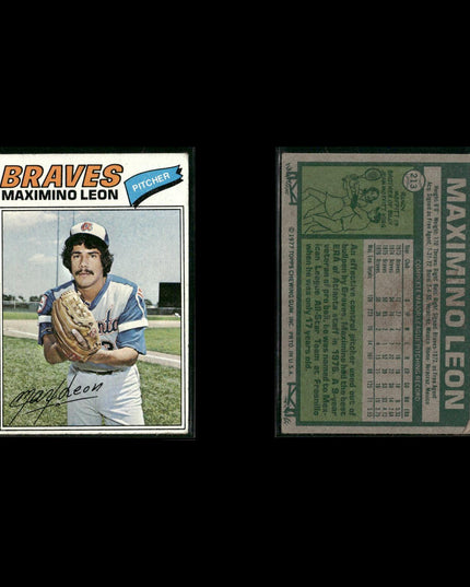 Atlanta Braves 1977 Topps Baseball 30-Card Lot Topps VG